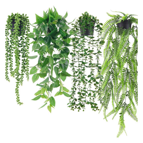 4 stuks mooie plastic eucalyptustakken decoratieve