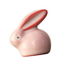 Pig Figurine Ceramics Teacup Spit Bubble Under Bottom-hare