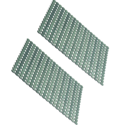 Tapis polyvalents de protecteurs d'évier-Gris foncé translucide
