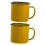 Yellow Enamel Coffee Mug 2 Pack 5