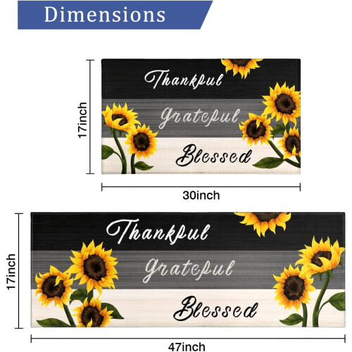 Sunflower Kitchen Rug Set of 2 1