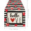 Valentine's Table Runner Heart Pattern Linen 13x47 in 3