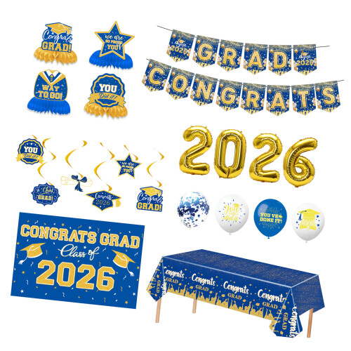 User Friendly Paper Graduation Decorations In 6 Color-Blue