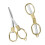2Pcs Tailor Scissors Stainless Steel Scissors Folding-Gold 1