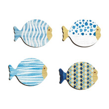 Décorations murales en forme de poisson, thème plage, salle de-5