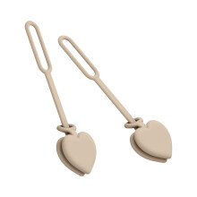 Fashionable Heart Magnetic Hat Clip Silicone-light brown