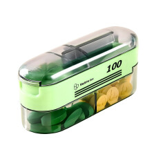 Travel Friendly Pills Crusher And Holder For Accurate-Green
