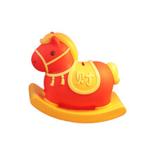 Tirelire cheval à bascule pour garçons et filles, pot-Rouge S