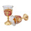 2Pcs Clear Glass Stemwares With Delicate Flower Pattern-Red 1