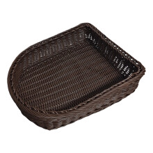 Boîte de rangement élégante avec texture tissée à -Marron foncé