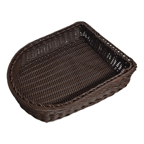 Boîte de rangement élégante avec texture tissée à-Marron foncé
