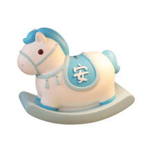 Tirelire cheval Ă bascule en plastique incassable,-Bleu L