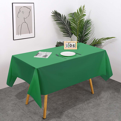 Disposable Rectangular Plastic Tablecloth 73x53 inch 1 pc 2