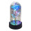 Rose LED sous dôme en verre bleu multicolore (1 pièce) 2