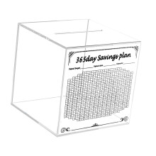 Helder acryl spaarpot 365 dagen spaaruitdaging Muntbanken