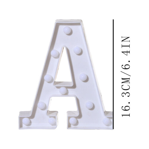 Conjunto de letras AM em plástico branco com iluminação LED 1