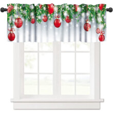 Cortină de bucătărie din poliester, 137 cm lățime x 45 cm lungime