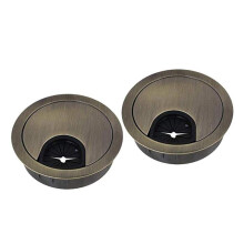Ilhós de mesa em liga de zinco, 56 mm, pacote com 2 unidades
