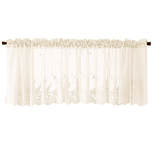 Geweven, gestructureerde volant voor de badkamer, 130x41cm