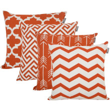 Fodere per cuscini geometriche in cotone, 45x45 cm, confezione da 4