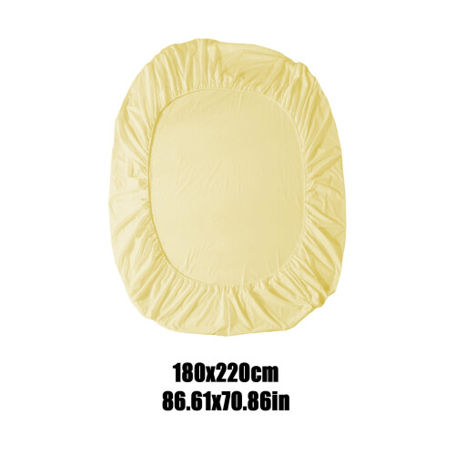 Drap-housse imperméable jaune – Polyester, poches profondes, 2
