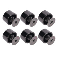 20er-Set 12 mm Schraubnieten Legierung Silber/Schwarz