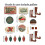 Ensemble de plateaux décoratifs à étages en bois pour usage intérieur 3