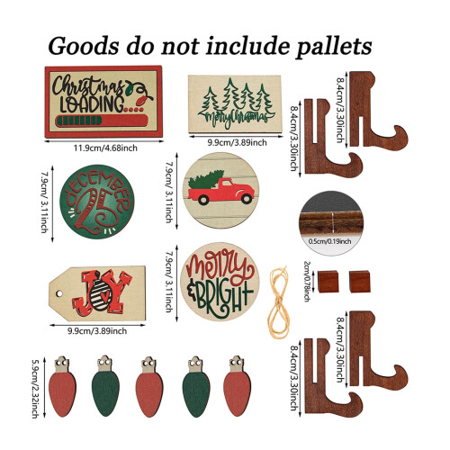 Ensemble de plateaux décoratifs à étages en bois pour usage intérieur 2
