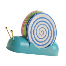 Heat Resistant Snail Coasters For Tables For Home Office-Blue 1