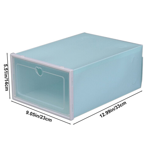 Topliu Transparent Plastic Shoe Box Organizer Large Peach 2