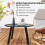 Outsunny Mesa de Café Negro 70 x 70 x 42 cm 5