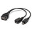 20 cm draagbare OTG USB vrouwelijke splitteradapter voor 5