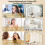 Homcom Tocador de Maquillaje Blanco 110 x 40 x 150 cm 4