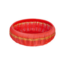 Bol de fruits tissé à la main en plastique robuste pour-28x9
