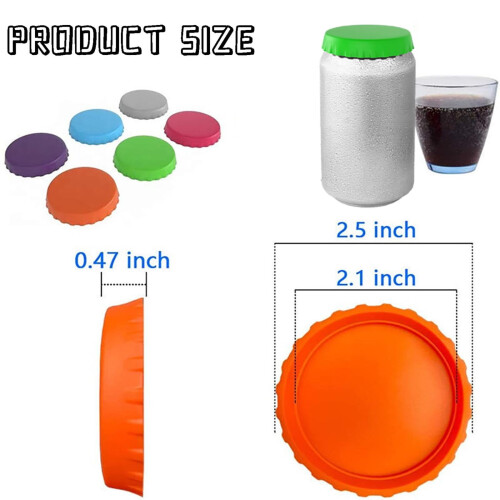 Couvercles en silicone Giyblacko pour boîtes de conserve, réutilisables et étanches. 2