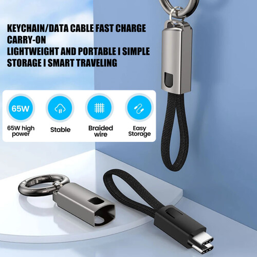Câble USB Type C vers Type C à chargement rapide-rouge et boucle 2