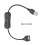 2 stuks USB A schakelbaar netsnoer USB-verlenging Inline-Zwart 4