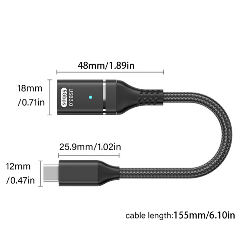 Cordon adaptateur réversible USB C vers USB 3.0,-argent 1