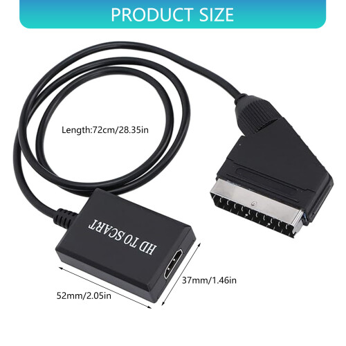 Adaptateur convertisseur péritel vers HDMI pour vidéo et audio 2