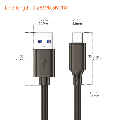 5 Gbit/s 90-Grad-Winkelstück, kurzes-0,25 m Biegen Sie links ab 2