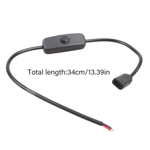 USB-C-zu-2-Pin-Stromkabel mit blankem Draht und 2