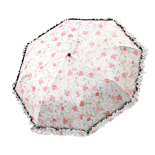 Windproof Umbrella Clasp Technology Sun Protections-White