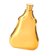 Stainless Steel Hip Flask with Cover 6Oz Portable Liquor-Gold