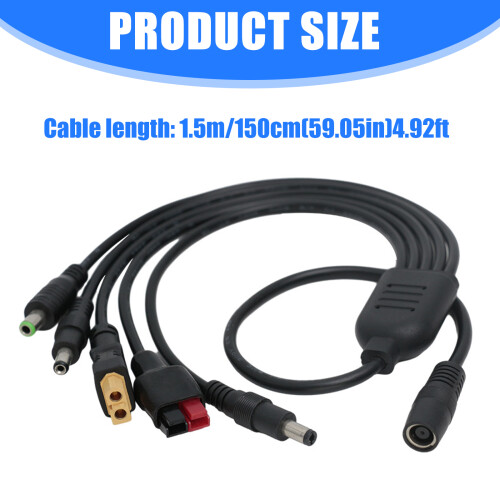 Durability DC7909 Female XT60 DC5521 DC6530 Charging Cable for 2