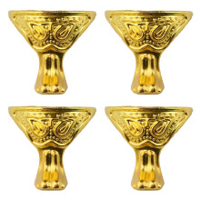 4Pieces Alloy Box Base Supports Small Wooden Box Support-Gold B