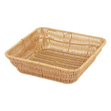 Imitation Rattan Serving Basket Woven Plastic Fruit-Larg Square