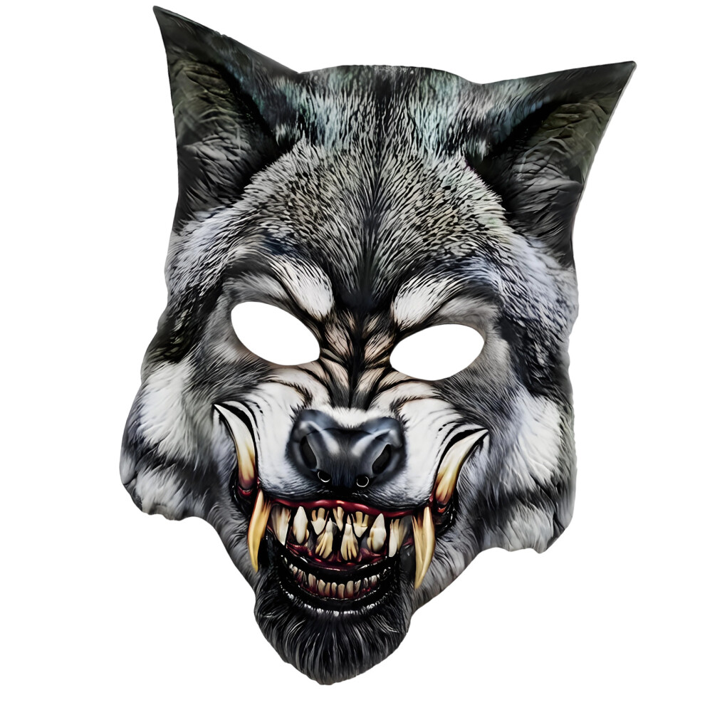 Light Fashionable Polyester Half Face Animal Mask For-Wolf Mask