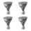4Pieces Handmade Box Support Feet Light Weight Alloy-Silver C 1