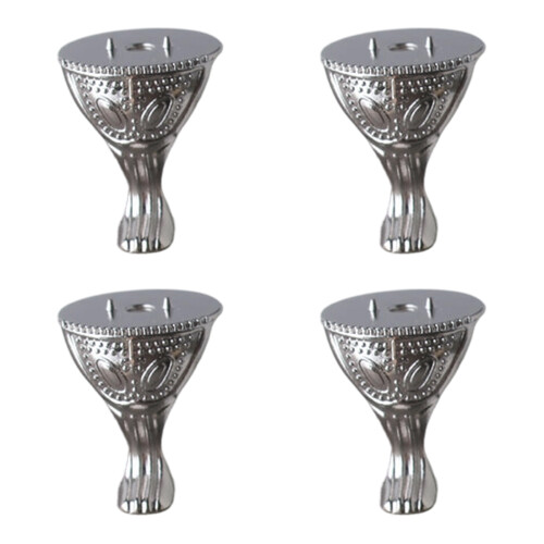 4Pieces Handmade Box Support Feet Light Weight Alloy-Silver C