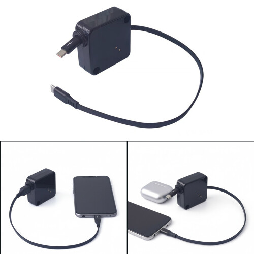 One Hand Operation Stretch Type C Cable 100W Fast Charge Smooth 1